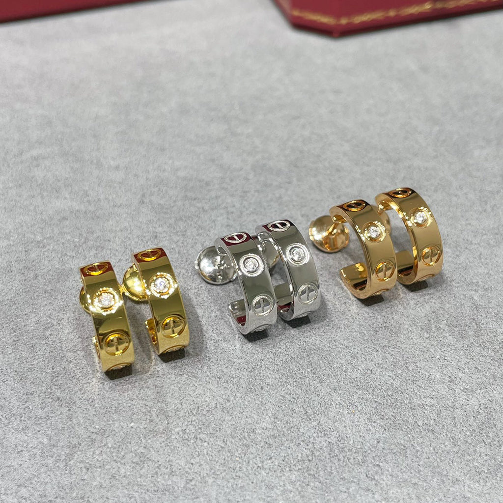 [Love Lucky]LOVE EARRINGS 5.7MM 2 DIAMONDS