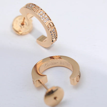 [Love Lucky]LOVE 5.5MM DIAMOND PAVED EARRINGS