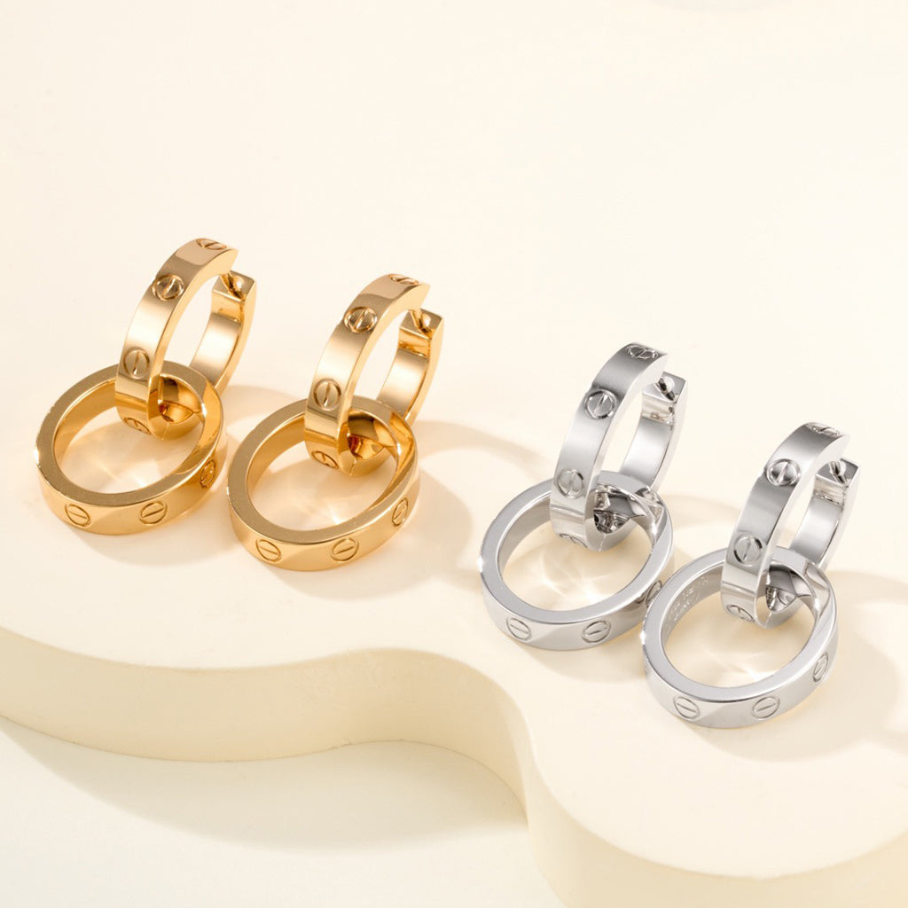 [Love Lucky]LOVE 3.3MM DANGLE EARRINGS