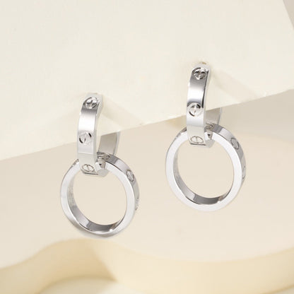 [Love Lucky]LOVE 3.3MM DANGLE EARRINGS