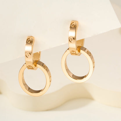[Love Lucky]LOVE 3.3MM DANGLE EARRINGS