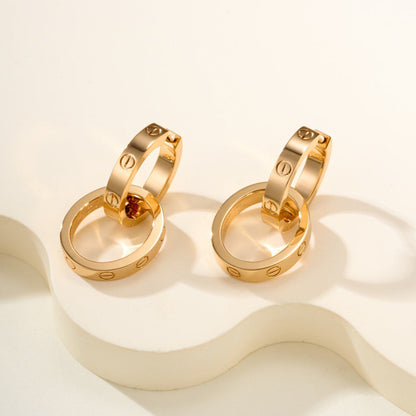 [Love Lucky]LOVE 3.3MM DANGLE EARRINGS