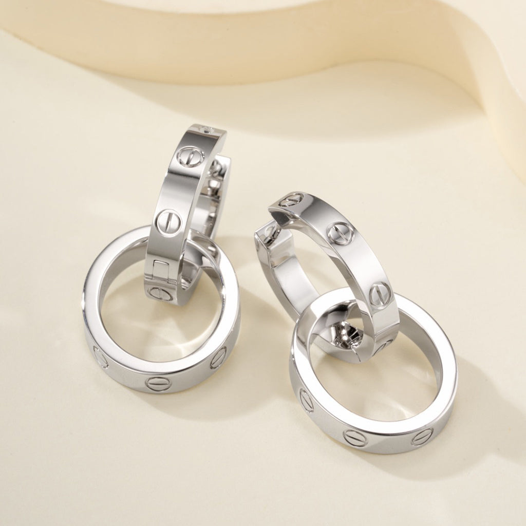 [Love Lucky]LOVE 3.3MM DANGLE EARRINGS