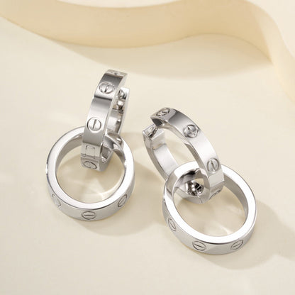 [Love Lucky]LOVE 3.3MM DANGLE EARRINGS