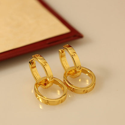[Love Lucky]LOVE 3.3MM DANGLE EARRINGS