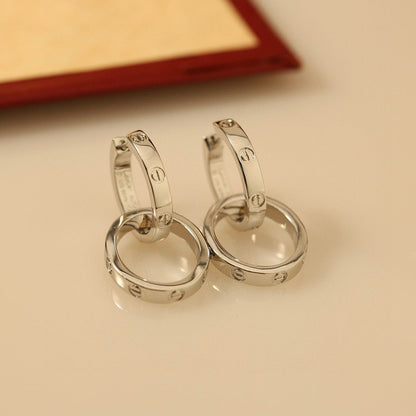 [Love Lucky]LOVE 3.3MM DANGLE EARRINGS