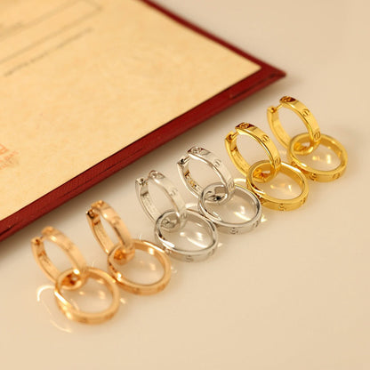 [Love Lucky]LOVE 3.3MM DANGLE EARRINGS