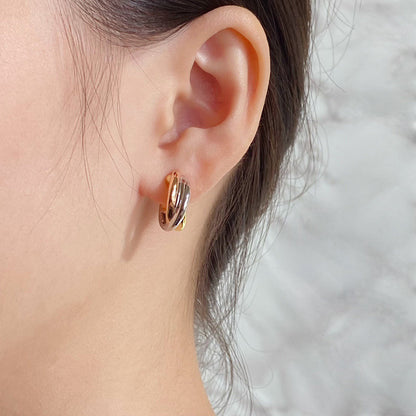 [Love Lucky]TRINITY ON DIAMOND CLASSIC EARRINGS