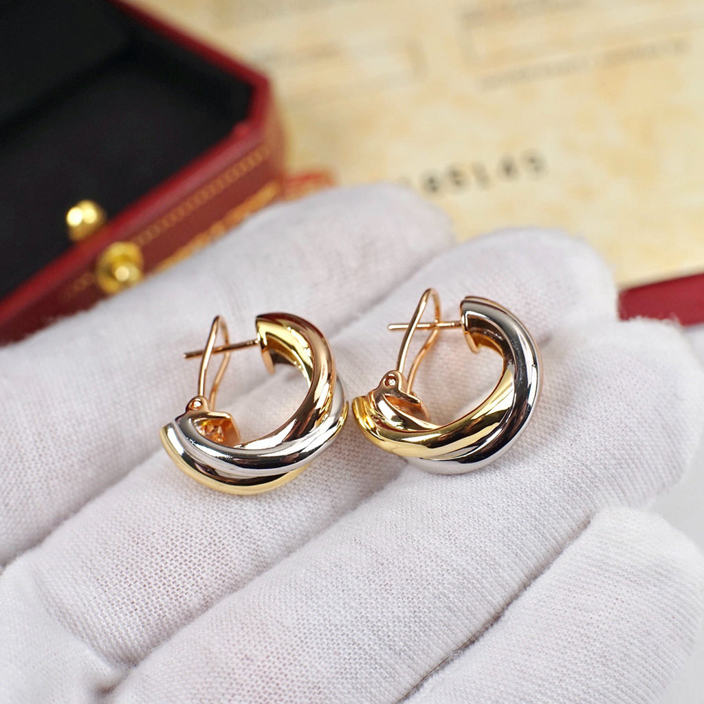 [Love Lucky]TRINITY ON DIAMOND CLASSIC EARRINGS