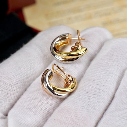 [Love Lucky]TRINITY ON DIAMOND CLASSIC EARRINGS