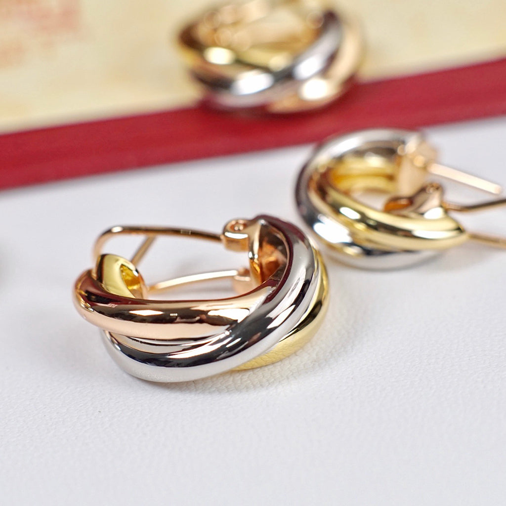 [Love Lucky]TRINITY ON DIAMOND CLASSIC EARRINGS