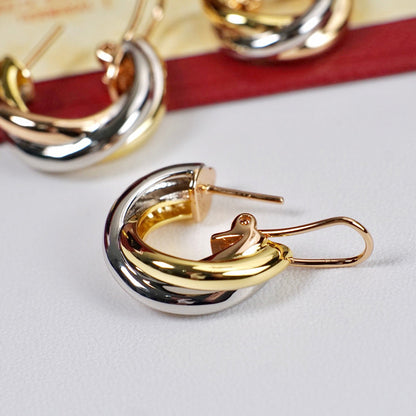 [Love Lucky]TRINITY ON DIAMOND CLASSIC EARRINGS