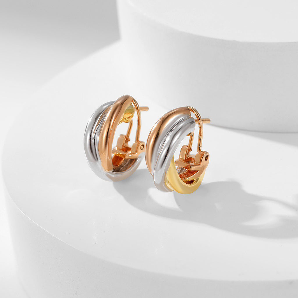 [Love Lucky]TRINITY ON DIAMOND CLASSIC EARRINGS