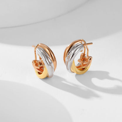 [Love Lucky]TRINITY ON DIAMOND CLASSIC EARRINGS