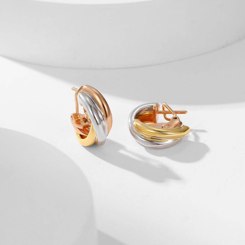 [Love Lucky]TRINITY ON DIAMOND CLASSIC EARRINGS