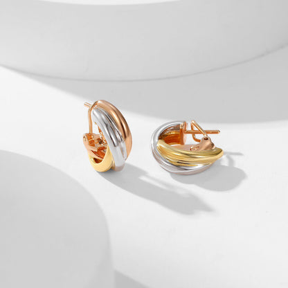 [Love Lucky]TRINITY ON DIAMOND CLASSIC EARRINGS