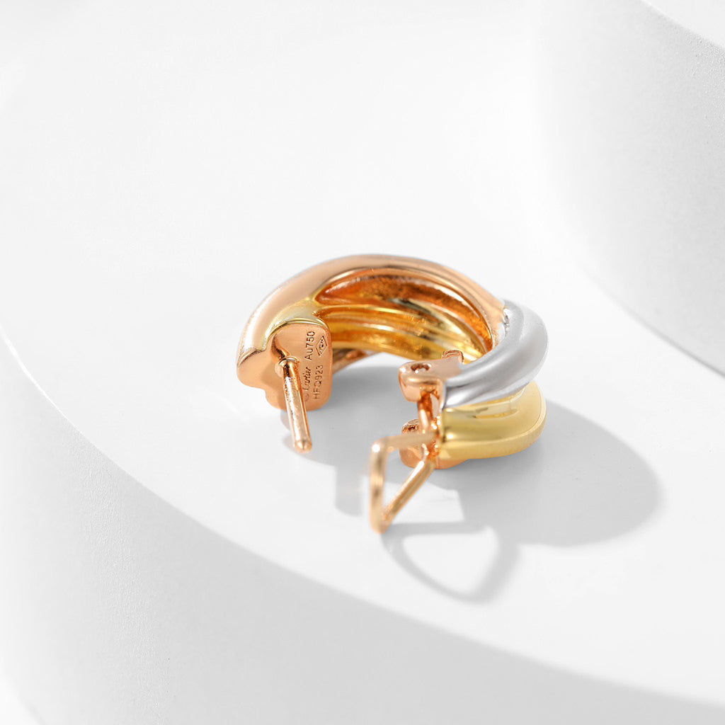 [Love Lucky]TRINITY ON DIAMOND CLASSIC EARRINGS