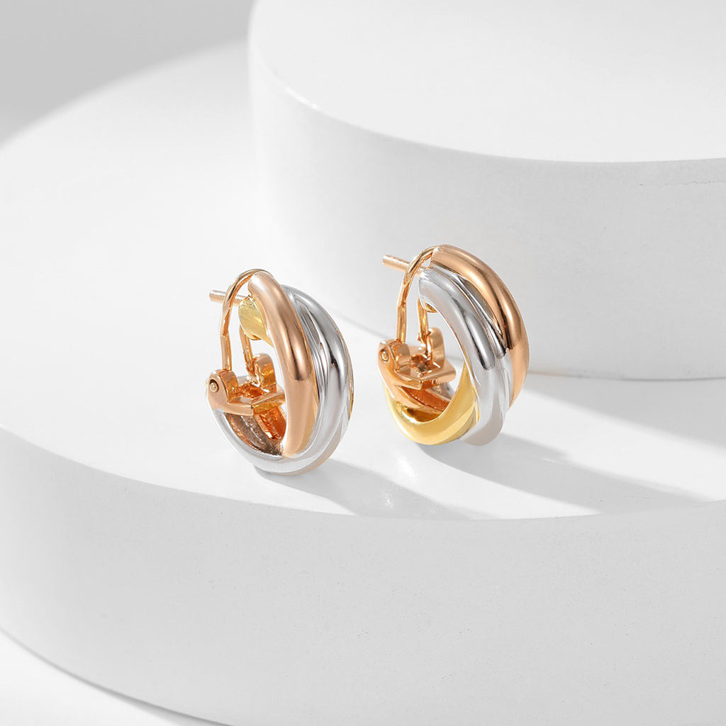 [Love Lucky]TRINITY ON DIAMOND CLASSIC EARRINGS