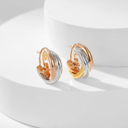 [Love Lucky]TRINITY ON DIAMOND CLASSIC EARRINGS
