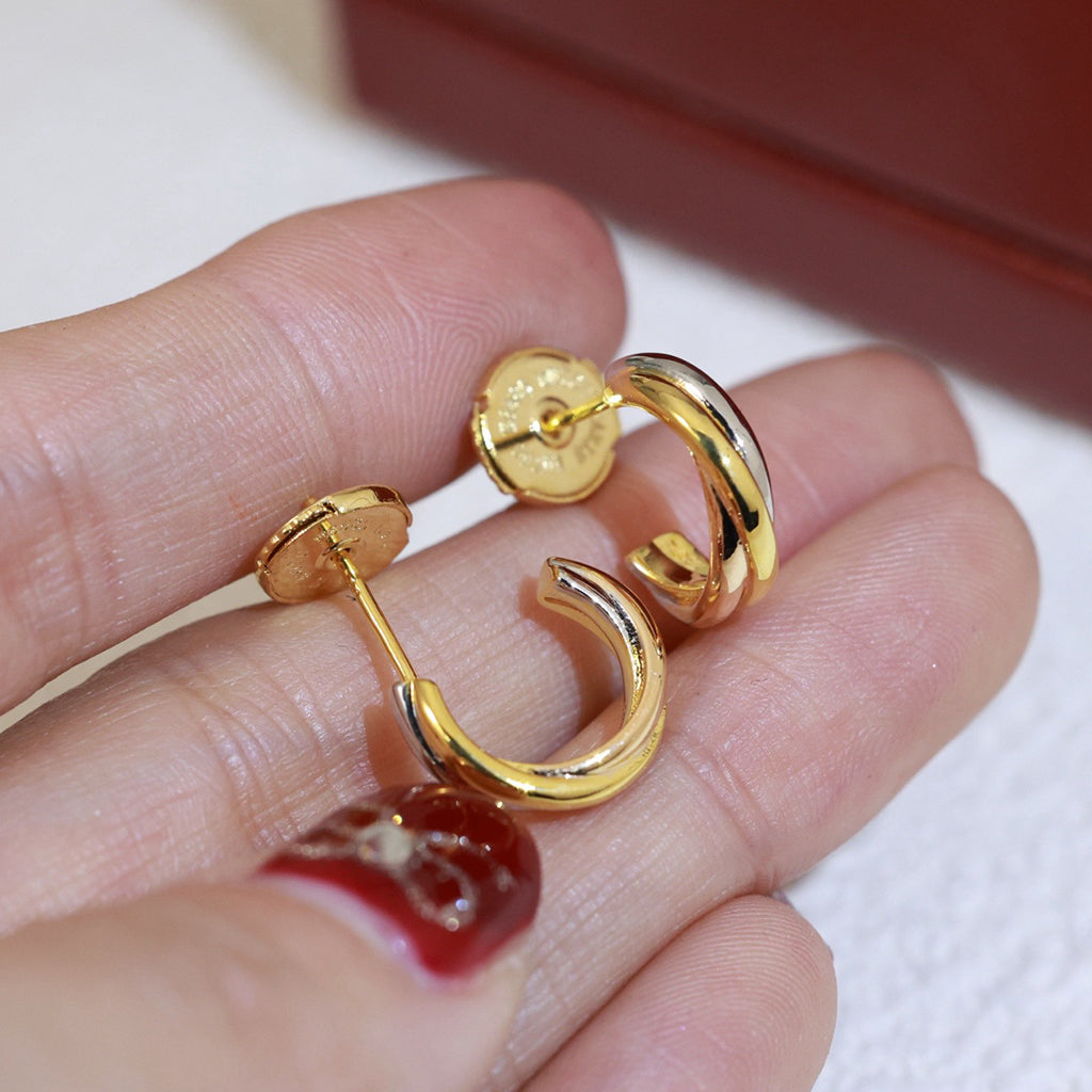 [Love Lucky]TRINITY ON DIAMOND MINI EARRINGS