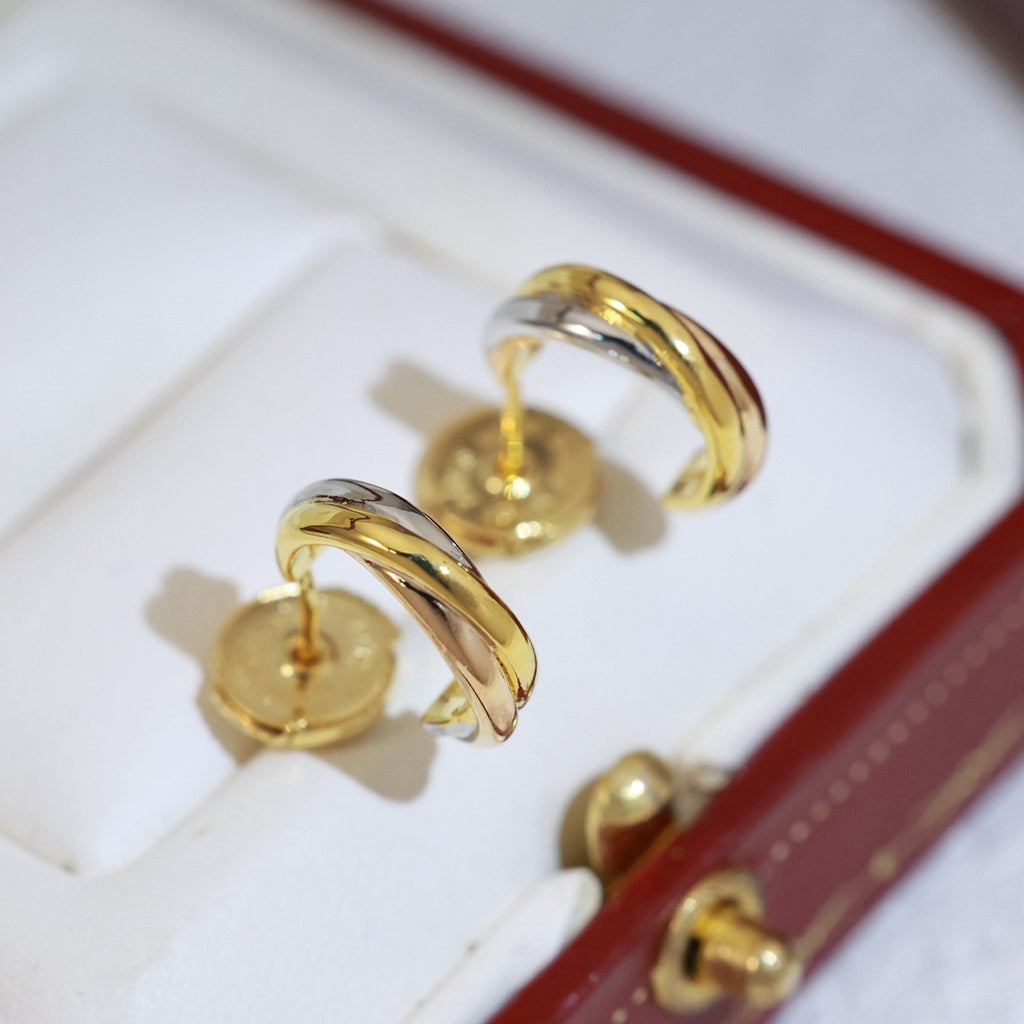 [Love Lucky]TRINITY ON DIAMOND MINI EARRINGS