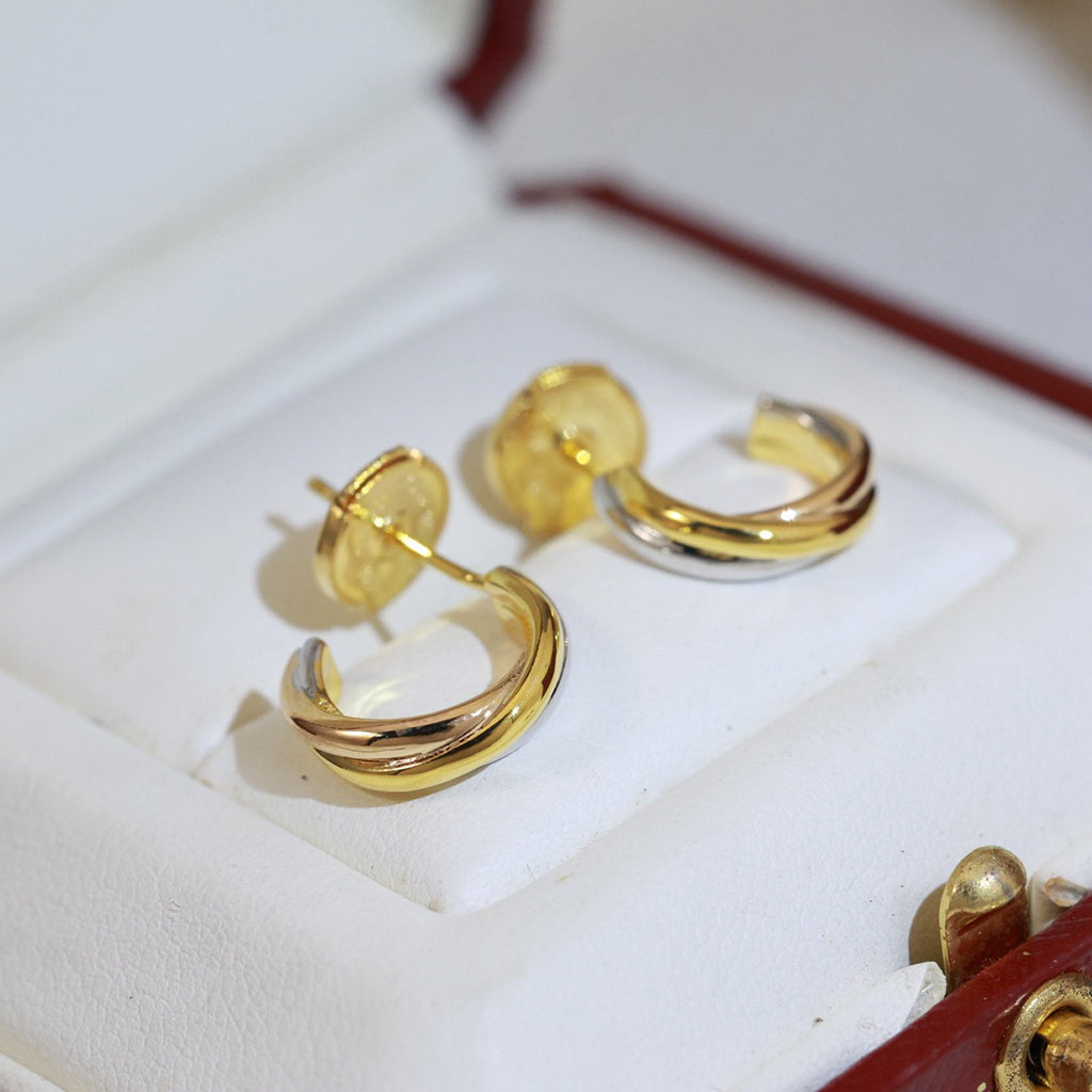 [Love Lucky]TRINITY ON DIAMOND MINI EARRINGS