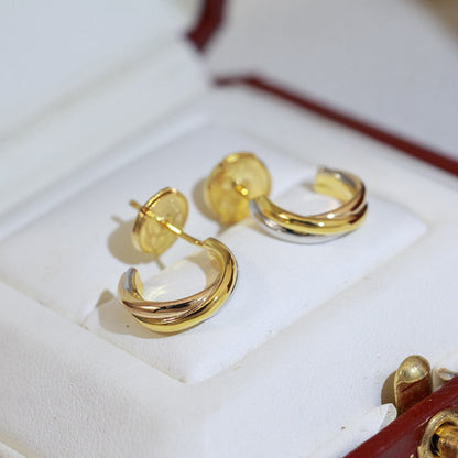 [Love Lucky]TRINITY ON DIAMOND MINI EARRINGS