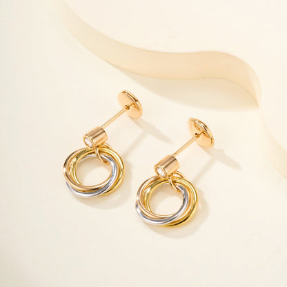 [Love Lucky]TRINITY ON DIAMOND  EARRINGS