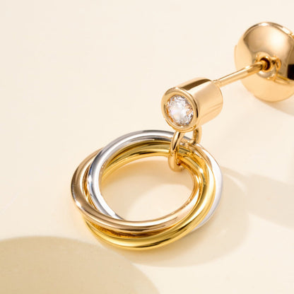 [Love Lucky]TRINITY ON DIAMOND  EARRINGS