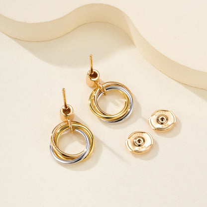 [Love Lucky]TRINITY ON DIAMOND  EARRINGS