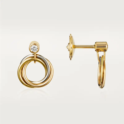 [Love Lucky]TRINITY ON DIAMOND  EARRINGS
