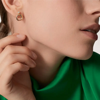 [Love Lucky]TRINITY ON DIAMOND  EARRINGS