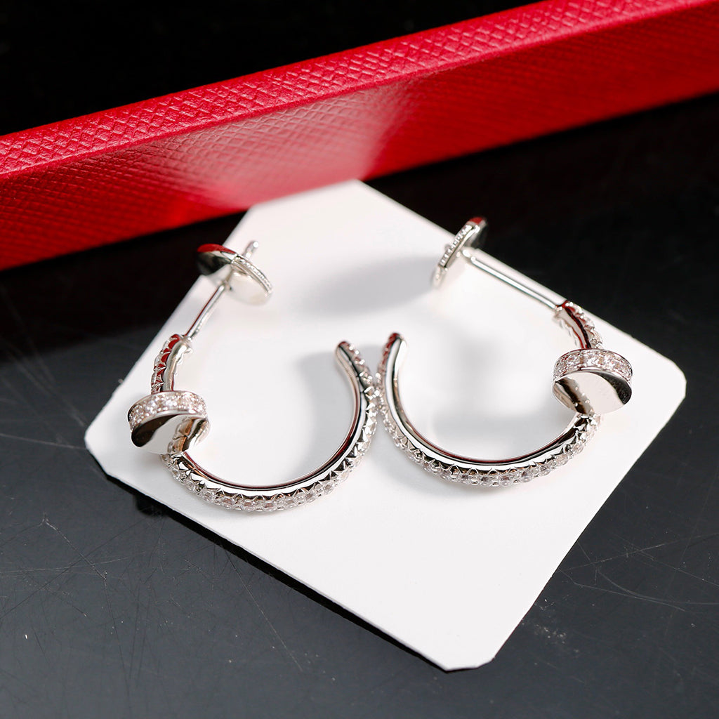 [Love Lucky]JUSTE FULL DIAMOND SMALL EARRINGS