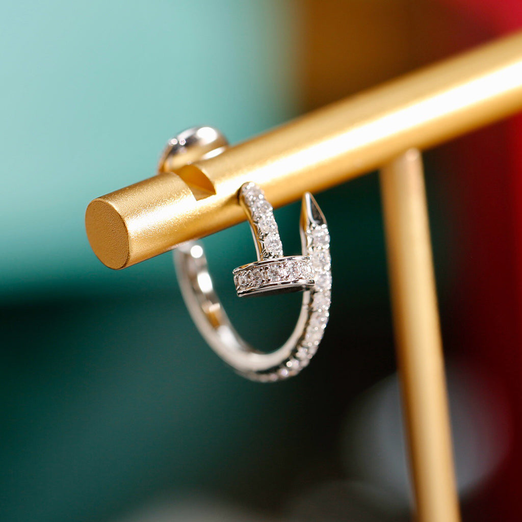 [Love Lucky]JUSTE FULL DIAMOND SMALL EARRINGS