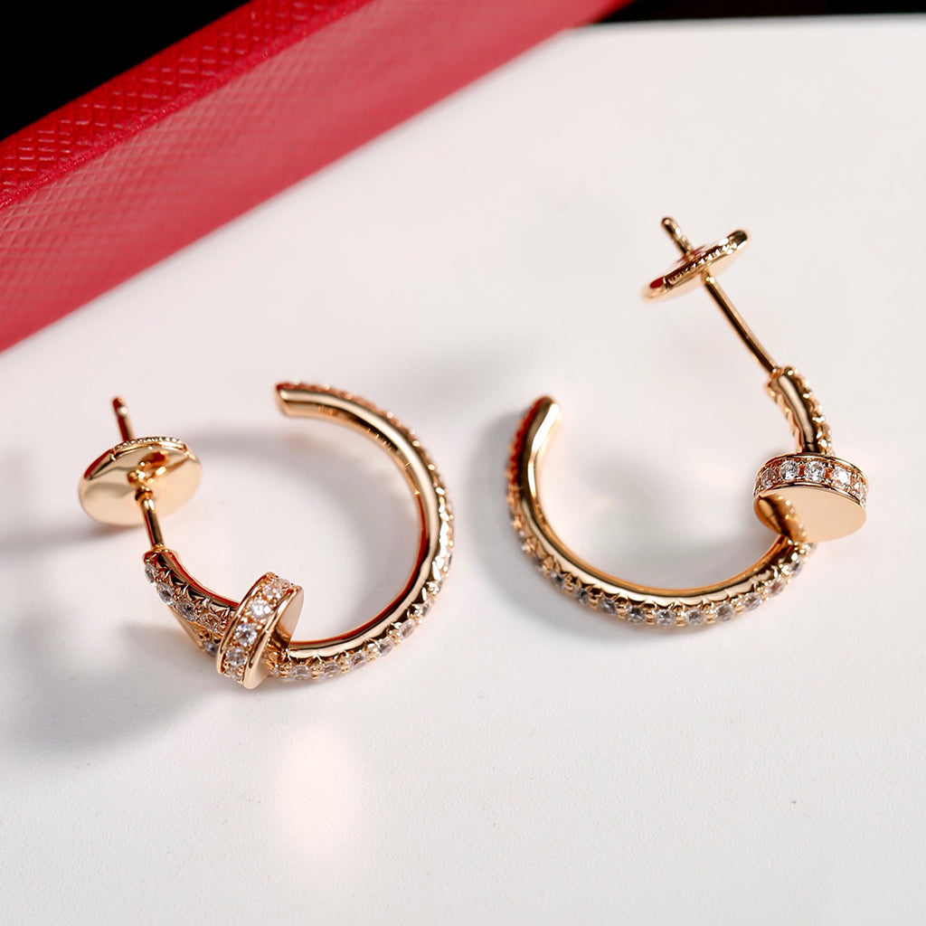 [Love Lucky]JUSTE FULL DIAMOND SMALL EARRINGS