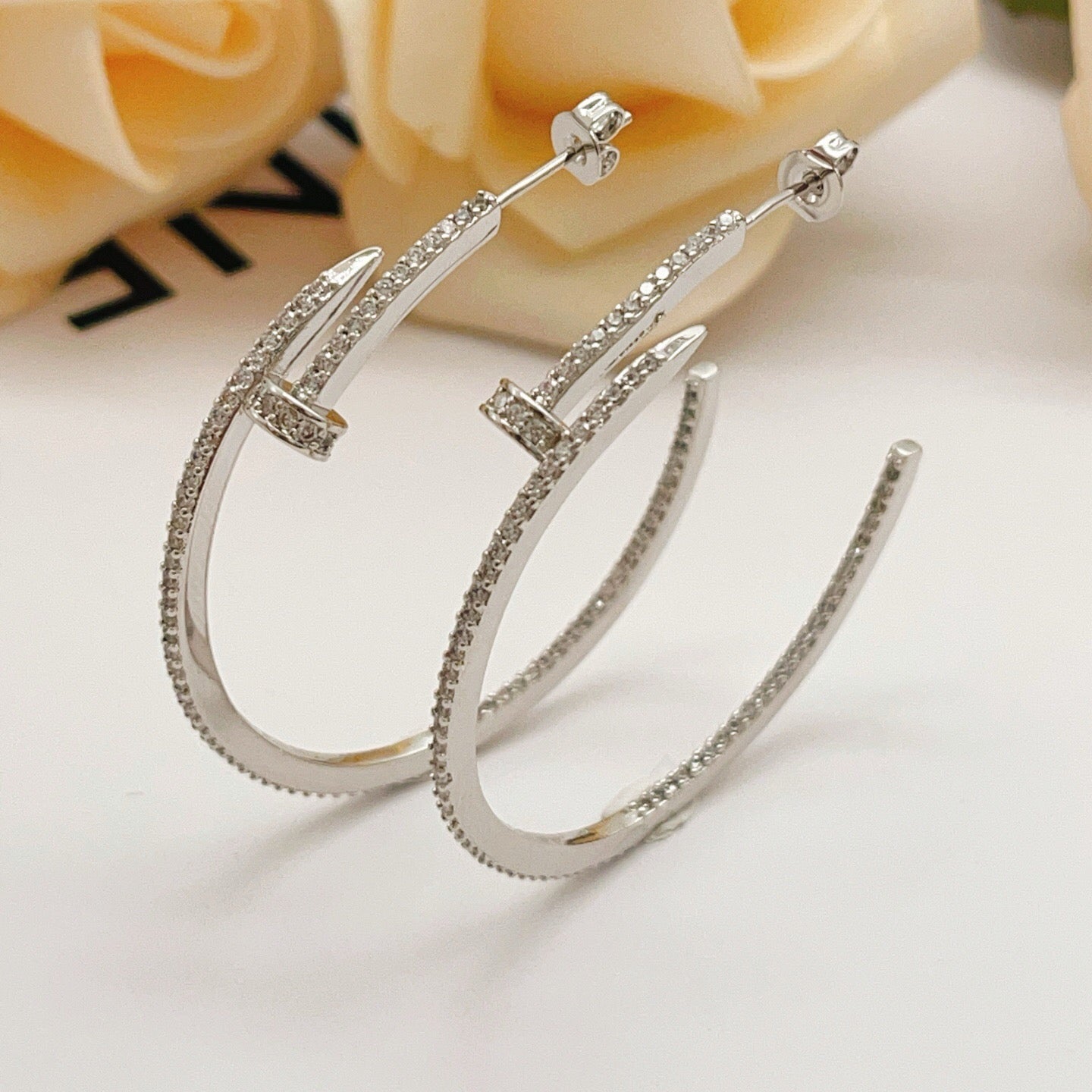 [Love Lucky]JUSTE FULL DIAMOND LARGE EARRINGS