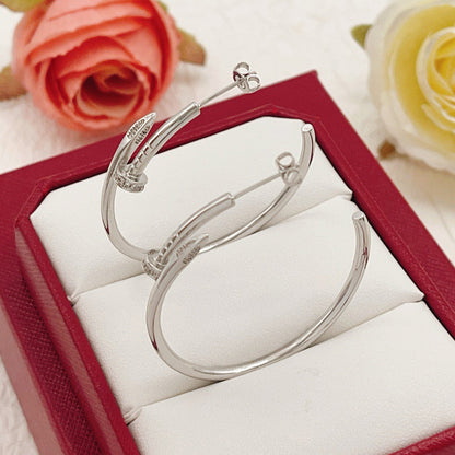 [Love Lucky]JUSTE HALF DIAMOND LARGE EARRINGS