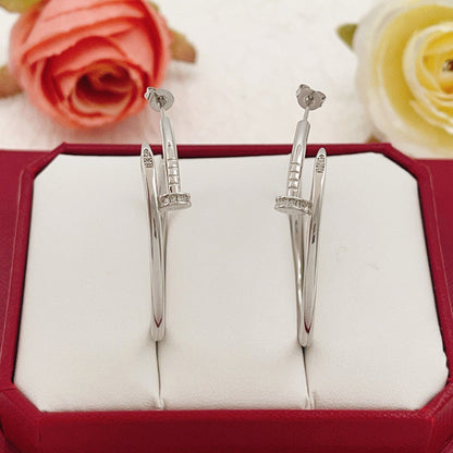 [Love Lucky]JUSTE HALF DIAMOND LARGE EARRINGS