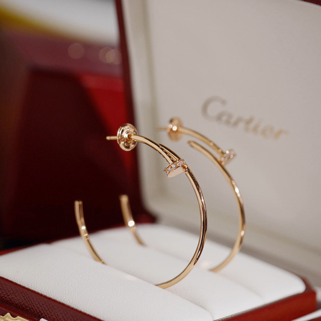 [Love Lucky]JUSTE HALF DIAMOND LARGE EARRINGS