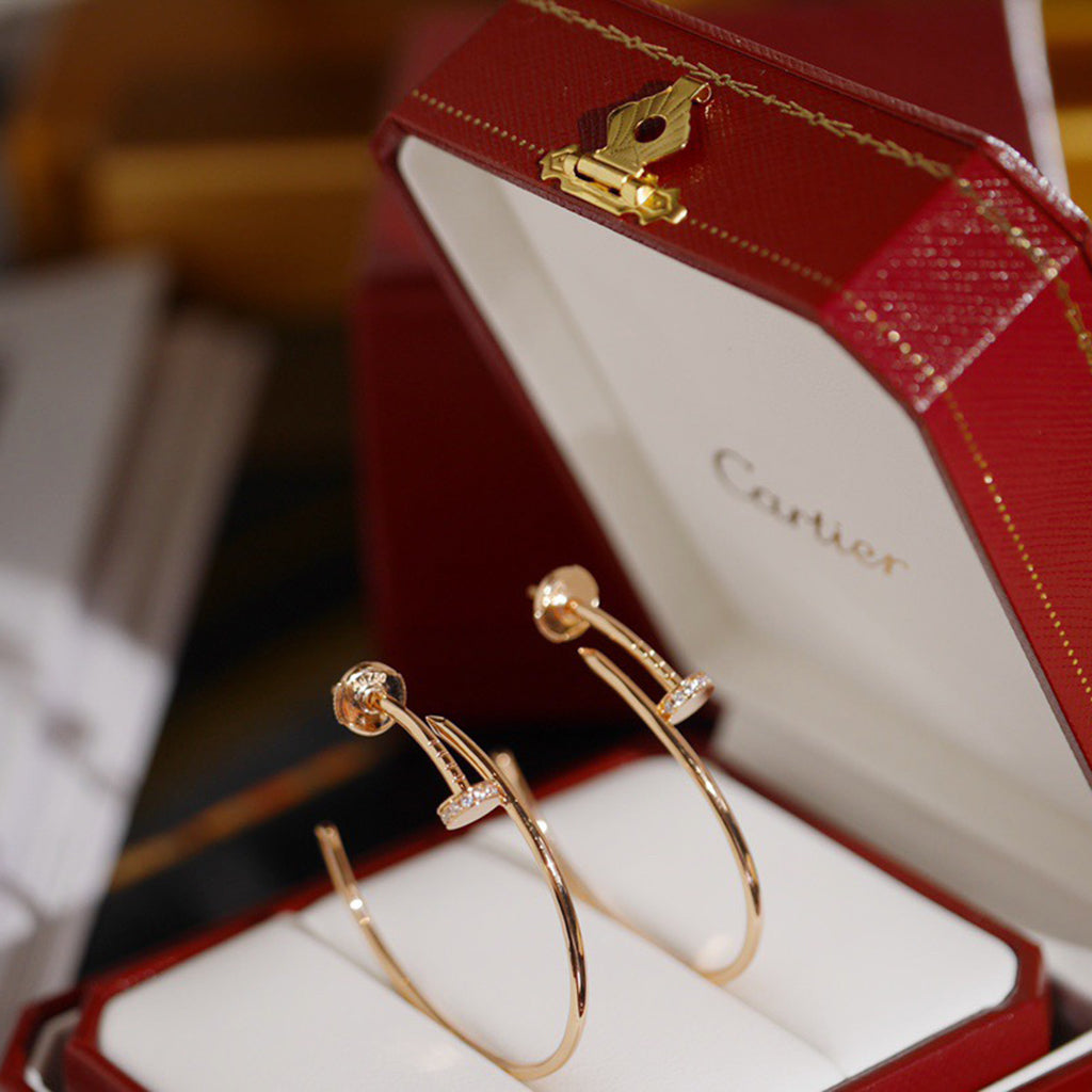 [Love Lucky]JUSTE HALF DIAMOND LARGE EARRINGS