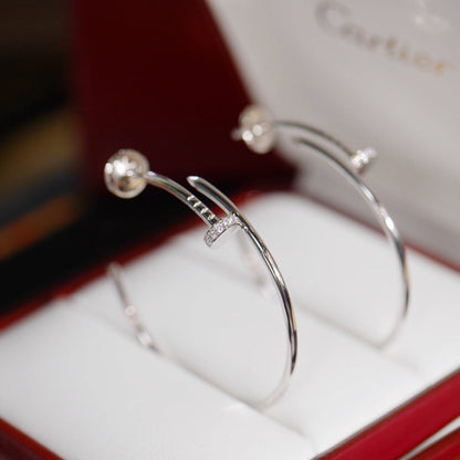 [Love Lucky]JUSTE HALF DIAMOND LARGE EARRINGS