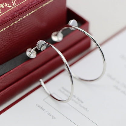 [Love Lucky]JUSTE HALF DIAMOND LARGE EARRINGS