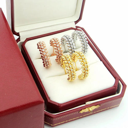 [Love Lucky]CLASH FULL DIAMOND MEDIUM EARRINGS