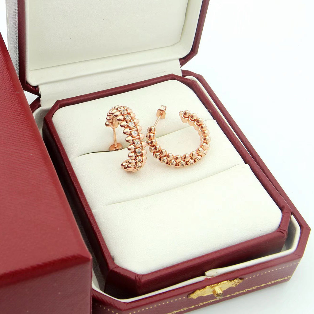 [Love Lucky]CLASH FULL DIAMOND MEDIUM EARRINGS