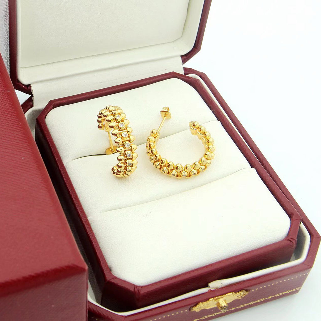 [Love Lucky]CLASH FULL DIAMOND MEDIUM EARRINGS