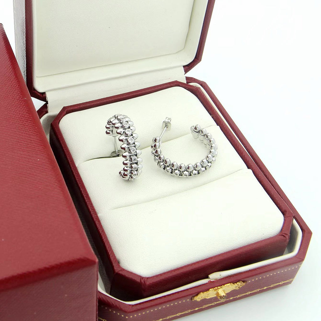 [Love Lucky]CLASH FULL DIAMOND MEDIUM EARRINGS