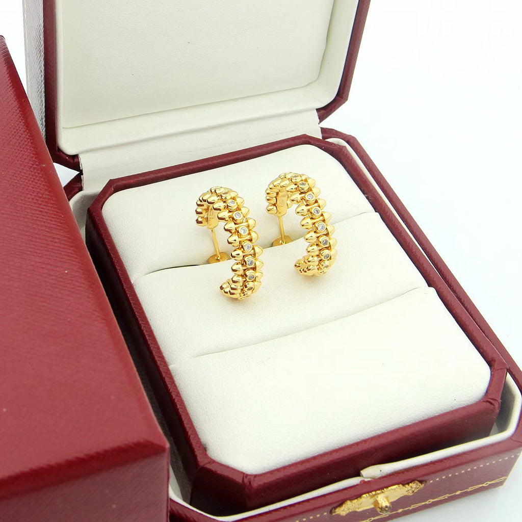 [Love Lucky]CLASH FULL DIAMOND MEDIUM EARRINGS
