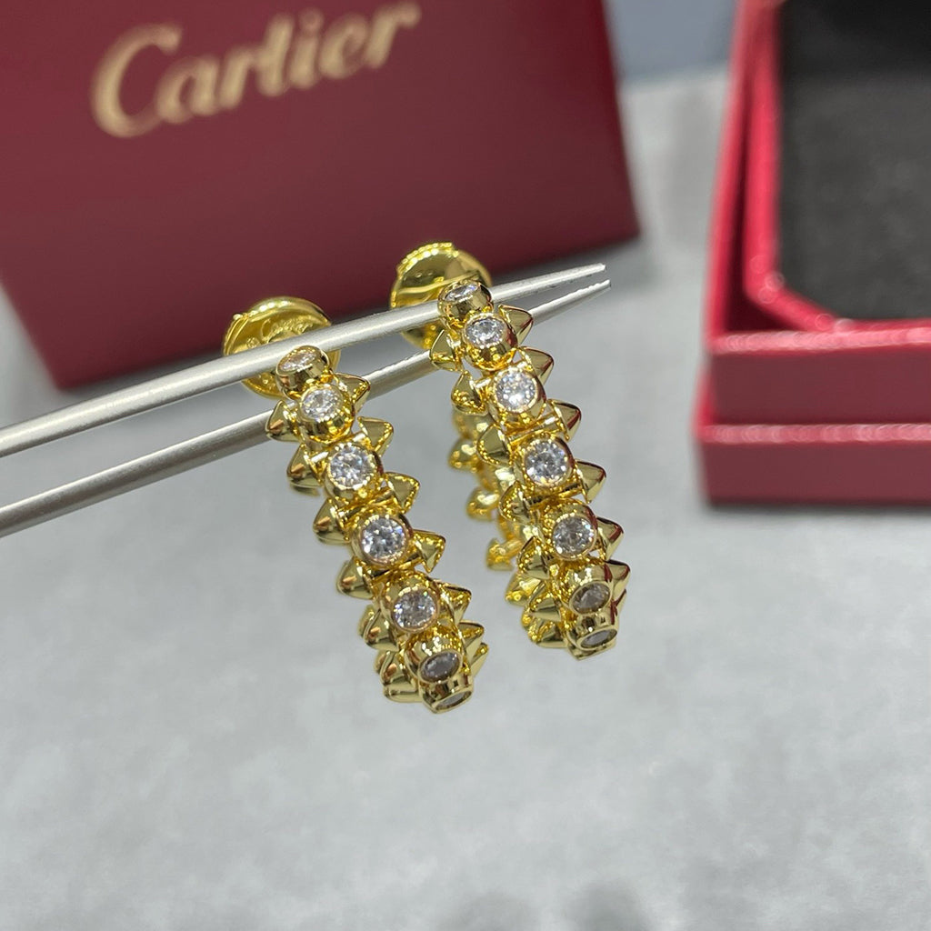 [Love Lucky]CLASH FULL DIAMOND MEDIUM EARRINGS