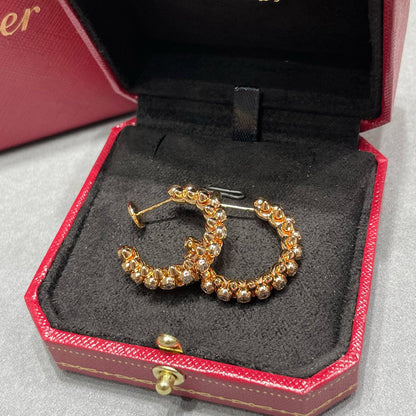 [Love Lucky]CLASH FULL DIAMOND MEDIUM EARRINGS