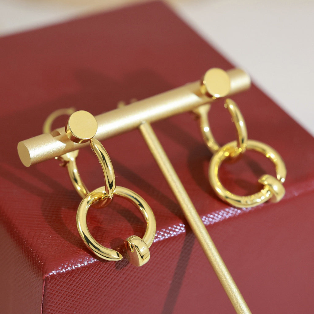 [Love Lucky]JUSTE NO DIAMOND DOUBLE EARRINGS